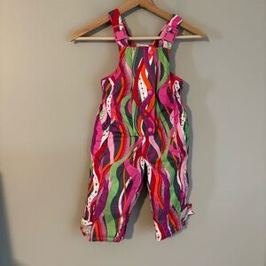 HANNA ANDERSSON Girl's 2T Snow Pants Bibs Ski Overalls Zip Snap Adjustable